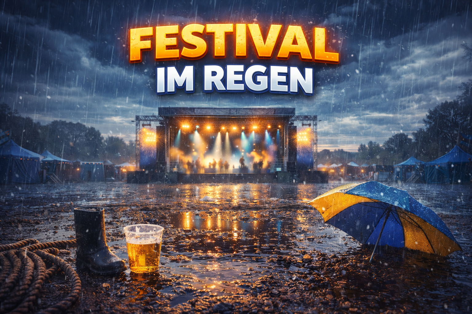 Festival im Regen